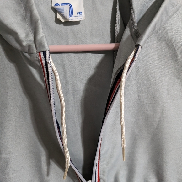NWOT ID Vintage pullover windbreaker mens size 34 grey with front pocket - Picture 4 of 11